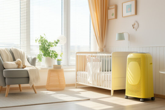 The baby room is comfortable and bright