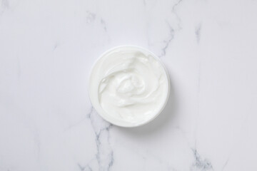 Fototapeta premium Concept of skin care, cream cosmetic, top view