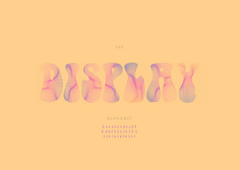 Vector of stylized modern font and alphabet