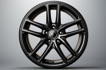 Obraz premium Racing Car alloy wheel isolated on white background , Car wheel disc