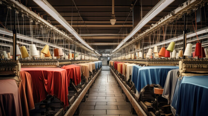 Fototapeta premium Within the textile manufacturing industry
