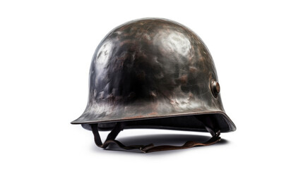 A vintage helmet isolated on white background. Generative Ai