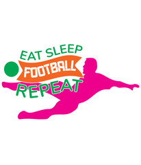 Eat Sleep Football Repeat,T-SHIRT DESIGNS