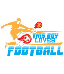 This Boy Loves Football,T-SHIRT DESIGNS