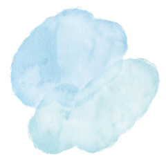 Watercolor abstract stained blue shades. For use in the design of packaging, cards, invitations. For printing on dishes, clothes, objects. Place for text, watercolor background.