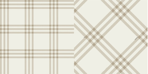 Vector checkered pattern or plaid pattern in dark brown, white and natural. Tartan, textured seamless twill for flannel shirts, duvet covers, other autumn winter textile mills.
Vector Format - obrazy, fototapety, plakaty