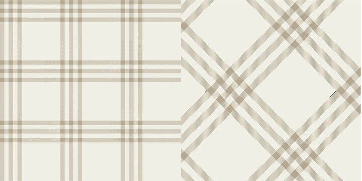 Vector checkered pattern or plaid pattern in dark brown, white and natural. Tartan, textured seamless twill for flannel shirts, duvet covers, other autumn winter textile mills.
Vector Format