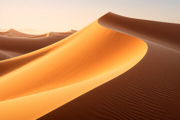 Fototapeta na wymiar Sand dunes in the Sahara desert, Morocco. 3d render