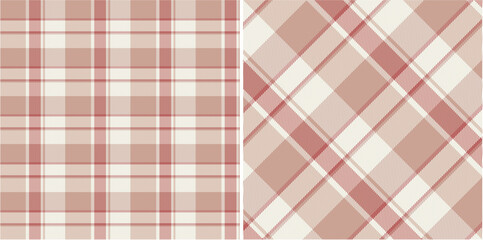 Vector checkered pattern or plaid pattern in pink and bw. Tartan, textured seamless twill for flannel shirts, duvet covers, other autumn winter textile mills.
Vector Format - obrazy, fototapety, plakaty