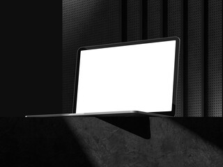 Blank Screen Laptop 3D Render Mockup