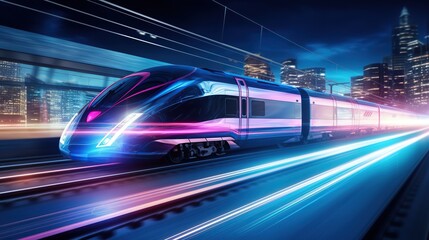 High-speed train - obrazy, fototapety, plakaty