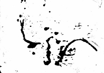 Abstract black and white background with splash dot pattern hand drawn illustration