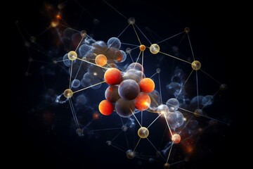Molecule in space. Generative AI