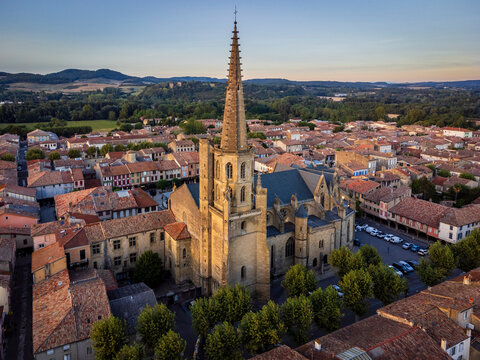 St. Maurice Cathedral of Mirepoix, Ari&egrave;ge department, French Republic, Europe