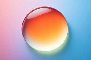 A Stunning Gradient Glass Lens Against a Harmonious Gradient Background, Celebrating the Fusion of Optical Artistry and Aesthetic Mastery - obrazy, fototapety, plakaty