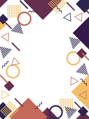 幾何学的なオレンジフレーム