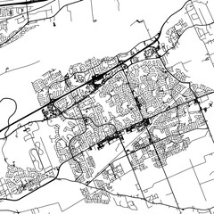 Square (1:1 aspect ratio) Vector city map of  Orleans Ontario in Canada on a white background.