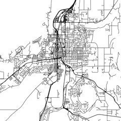 Square (1:1 aspect ratio) Vector city map of  Vernon British Columbia in Canada on a white background.
