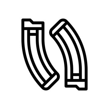 black curved magazines icon clip art preview