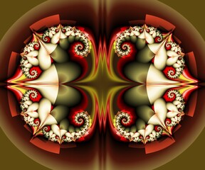 Computer generated abstract colorful fractal artwork