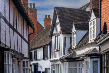 market town of Alcester Worcestershire England UK - obrazy, fototapety, plakaty