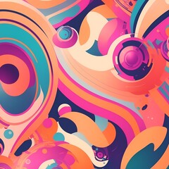 Chaotic maximalism soft colors background