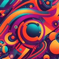 Chaotic maximalism mild colors backgrounds