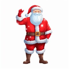 Merry Christmas poster. Santa Claus. Vector illustration.