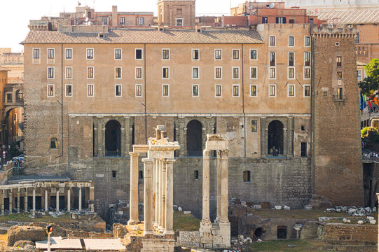 Facade of the Tabularium in the Roman Forum