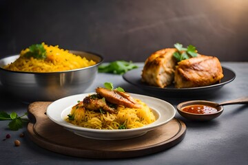 Fototapeta premium chicken with vegetables