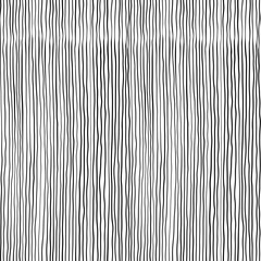 Black And White Hand Drawn Seamless Pattern. Vector Ink texture. Vertical stripes. Black and white doodle.