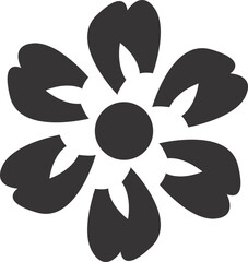 abstract round flat flower icon