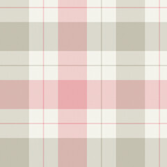 Vector checkered pattern or plaid pattern in pink and sage. Tartan, textured seamless twill for flannel shirts, duvet covers, other autumn winter textile mills. Vector Format