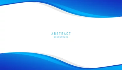 Fotobehang Abstract background with blue curve elements © Flookker