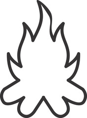 Fototapeta premium fire icon black outline 