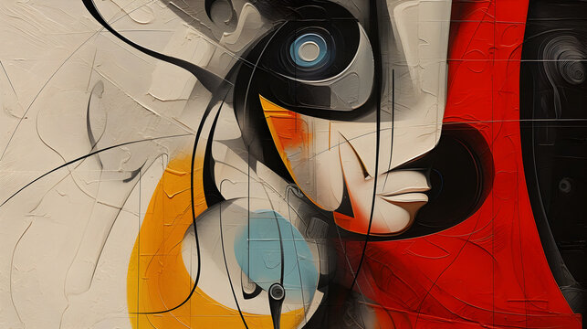peinture moderne et abstraite avec effets de mati&egrave;res