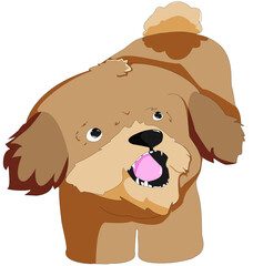 Dog Puppy Barking Illustration