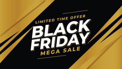 Sleek and Modern Vector Black Friday Sale Banner Design 
