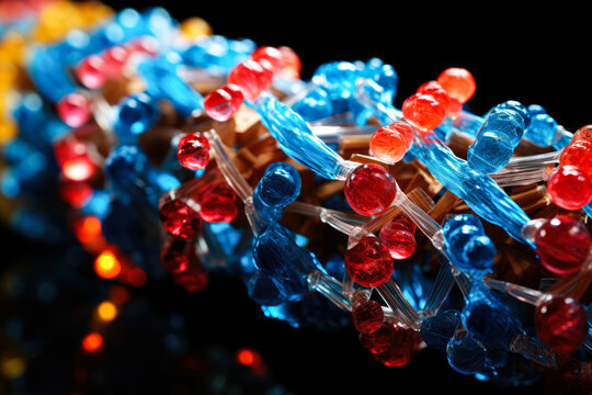 Exceptionally detailed macro perspectives of DNA strands and chromosomes magnification 
