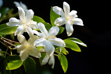 Obraz na płótnie Canvas A photo of jasmine flower in a transcendent botanical garden