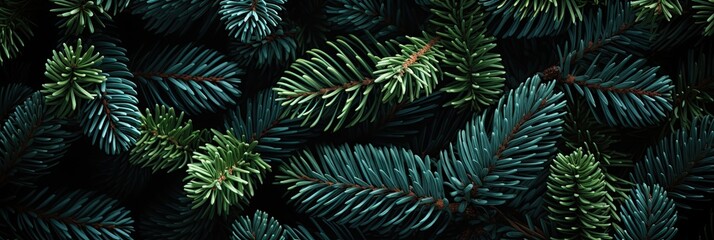 Seamless Background Of Christmas Tree. Top Down View, Hd Background, Background For Website