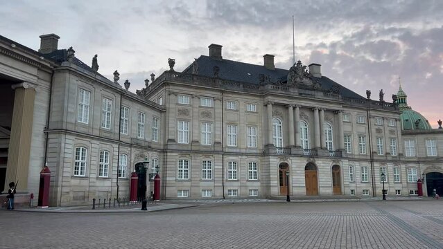 Amalienborg palace in Copenhagen, Denmark.
