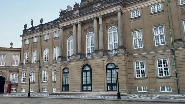 Amalienborg palace in Copenhagen, Denmark.