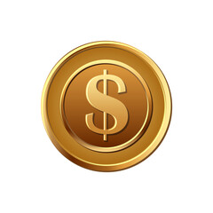 US dollar coin vector symbols collection isolated on white background