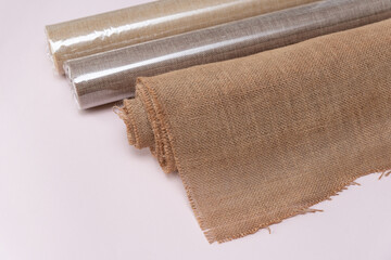 art and craft equipment on a pale pink background, invitation mockup, wedding jute fabric runner, Jute Ribbon for Gift Wrapping Craft Projects Wedding Decoration Home Decoration 