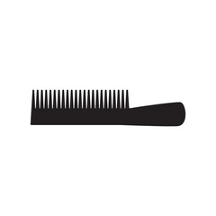 Comb Icon, Barber Symbol, Haircut Logo Silhouette, Hairbrush Sign, Grooming Service Shape