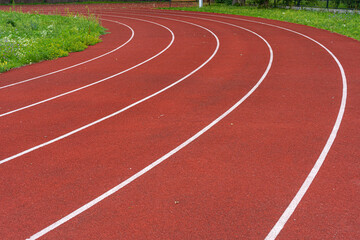Red Stadium Coverage Texture, Treadmill Textured Background, Jogging Field Pattern, Rubber Crumb Track