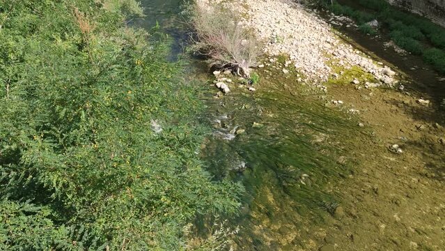 Corso d'acqua nel parco della gola della Rossa e di Frasassi nelle Marche