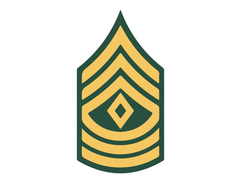 First sergeant rank vector art white background