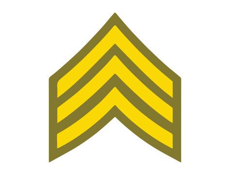Sergeant rank vector art white background